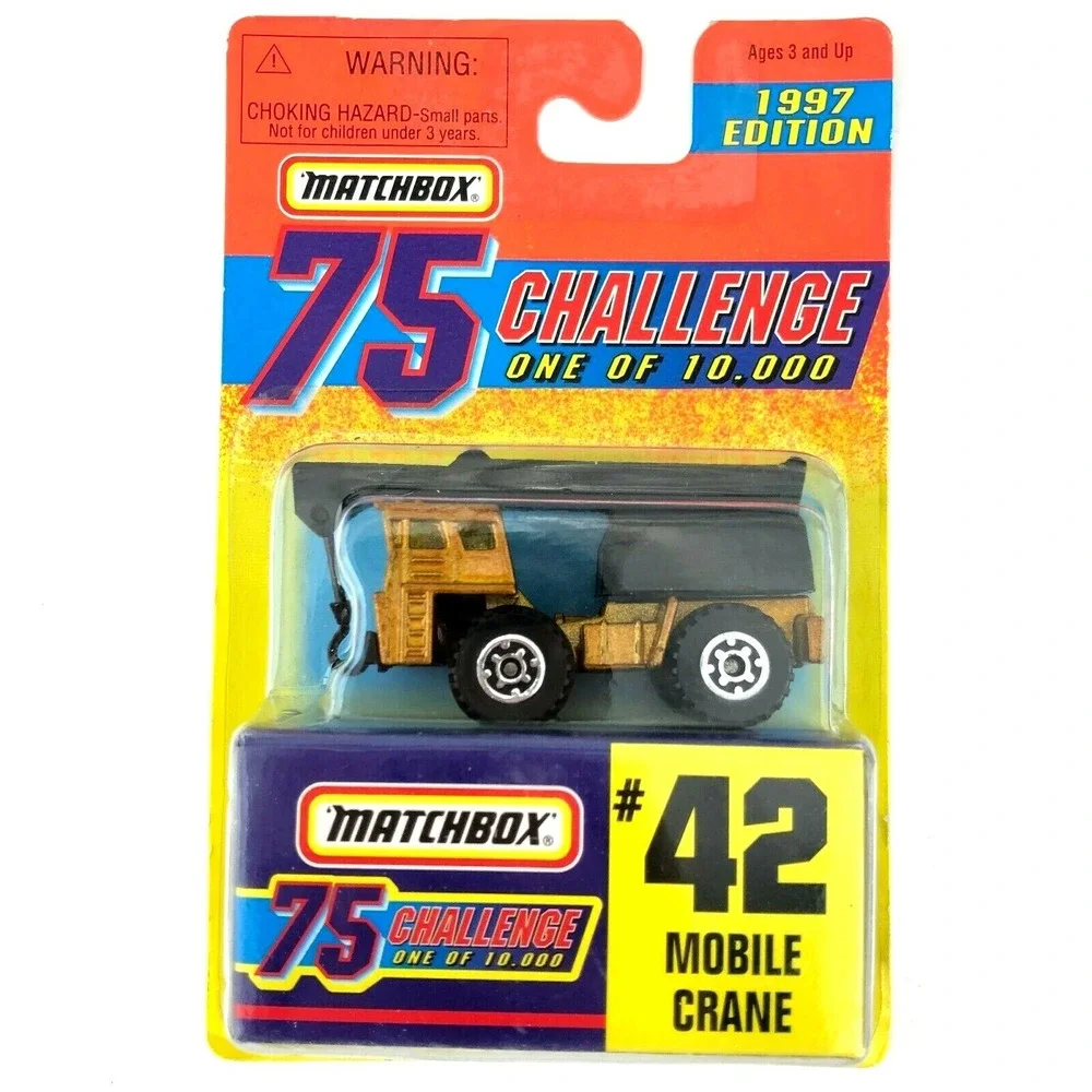 Matchbox 75 Challenge Mobile Crane Metallic Gold #42 1997 Ed Die Cast 1/64 Scale